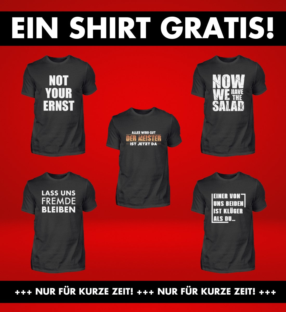 HERREN T-SHIRT BESTSELLER MEGA BUNDLE - Dufte Kluft