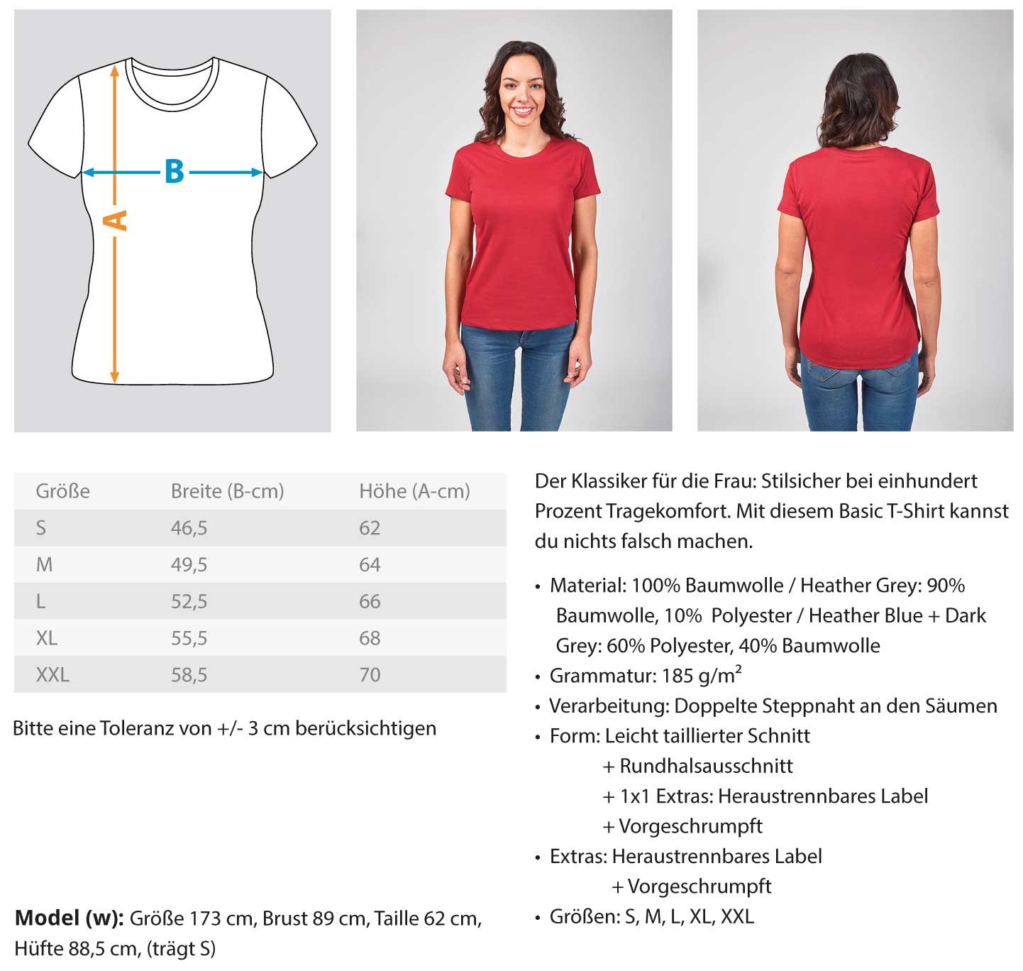PERFEKT AUSSEHEN - DAMEN T-SHIRT