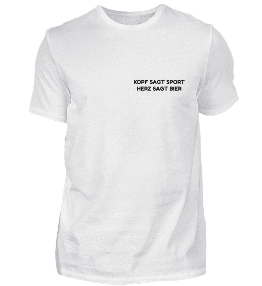 HERZ SAGT BIER - HERREN T-SHIRT - Dufte Kluft