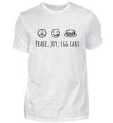 PEACE, JOY, EGG CAKE - HERREN T-SHIRT