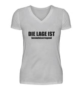 DIE LAGE IST BESÄUFNISERREGEND - DAMEN V-NECK SHIRT