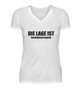 DIE LAGE IST BESÄUFNISERREGEND - DAMEN V-NECK SHIRT