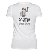 POSITIV AUF MÜDE GETESTET - BACKPRINT DAMEN T-SHIRT