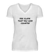 WIN COUNTRY - DAMEN V-NECK SHIRT