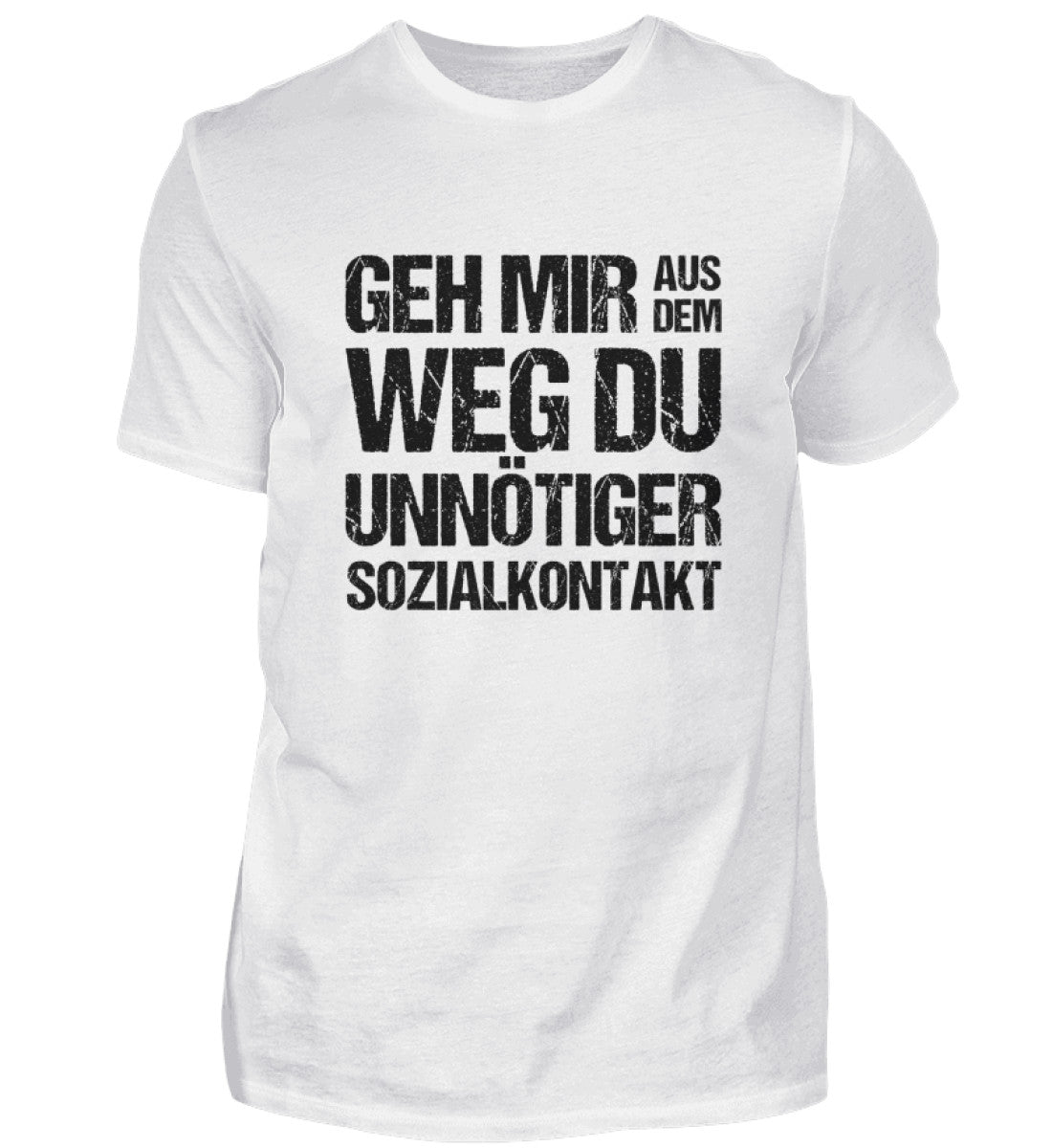 UNNÖTIGER SOZIALKONTAKT - HERREN T-SHIRT - Dufte Kluft