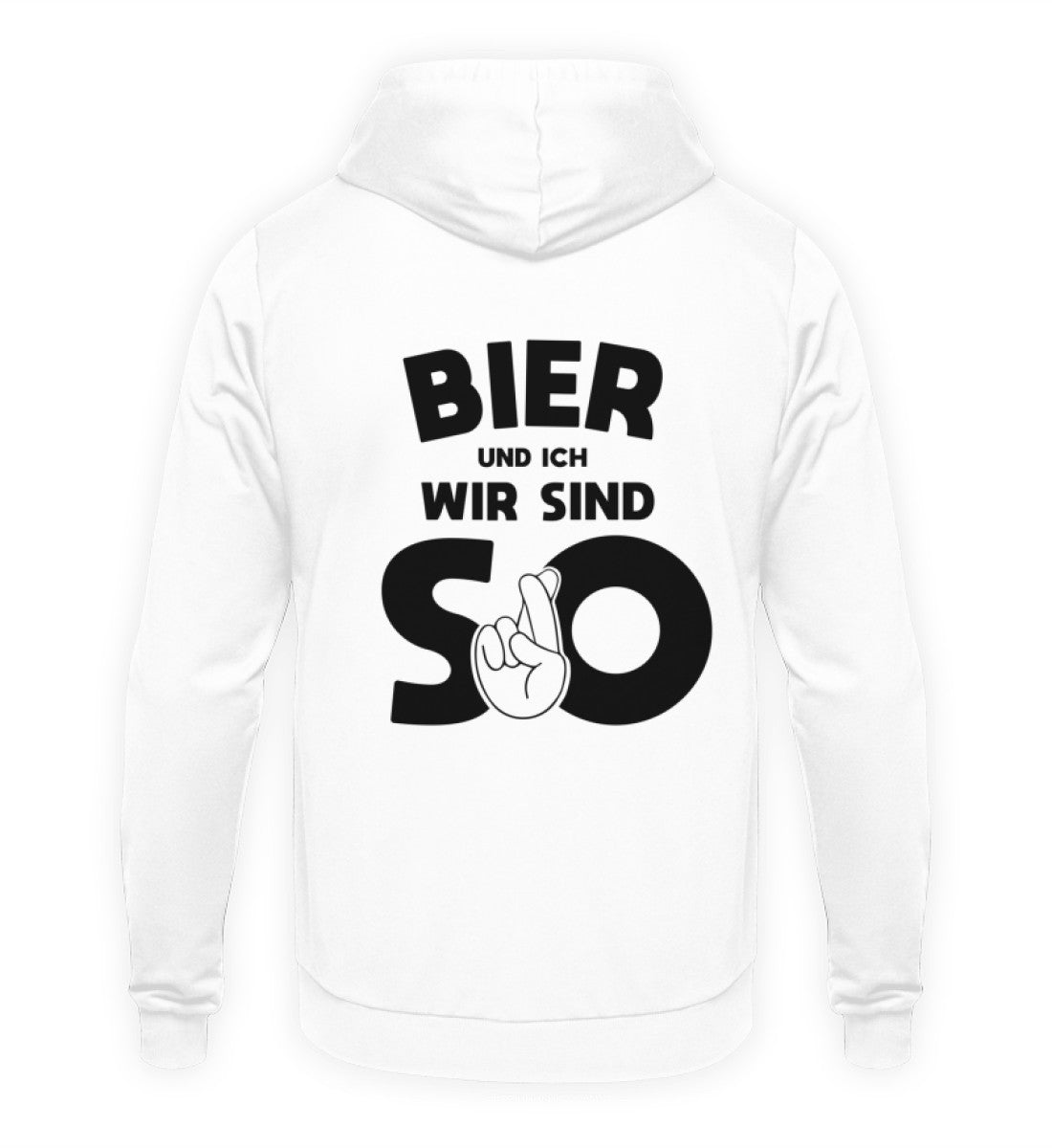 BIER UND ICH - BACKPRINT HOODIE - Dufte Kluft