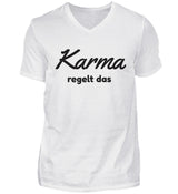 KARMA REGELT DAS - HERREN V-NECK SHIRT