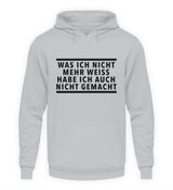 WAS ICH NICHT MEHR WEISS - HOODIE - Dufte Kluft
