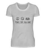 PEACE, JOY, EGG CAKE - DAMEN T-SHIRT