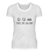 PEACE, JOY, EGG CAKE - DAMEN T-SHIRT