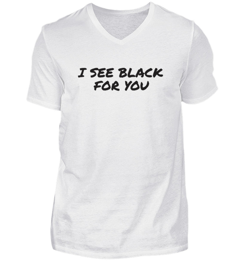 I SEE BLACK - HERREN V-NECK SHIRT