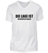 DIE LAGE IST BESÄUFNISERREGEND - HERREN V-NECK SHIRT