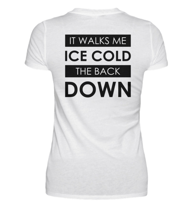 ICE COLD - BACKPRINT DAMEN V-NECK SHIRT