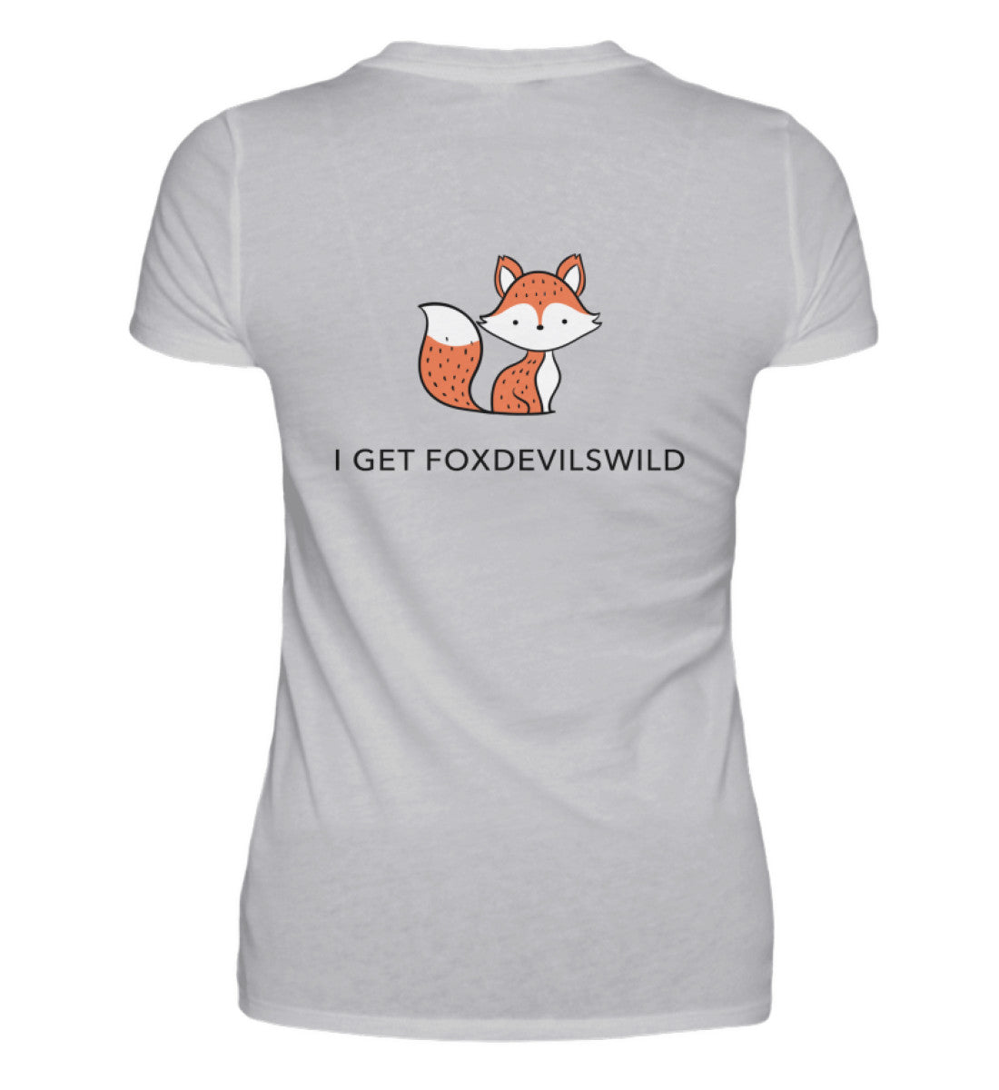 FOXDEVILSWILD - BACKPRINT DAMEN V-NECK SHIRT
