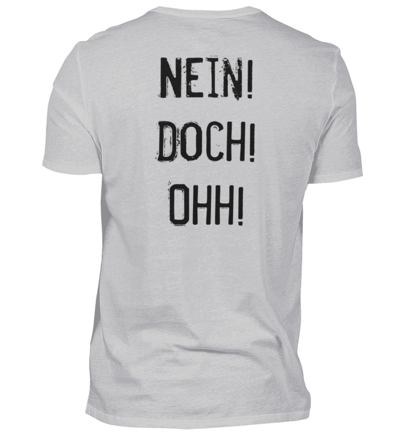 NEIN! DOCH! OHH! - BACKPRINT HERREN V-NECK SHIRT
